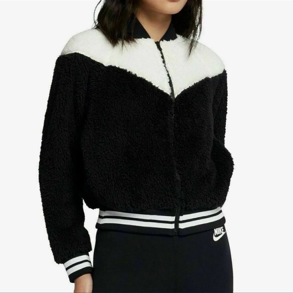 Nike Sherpa varsity jacket